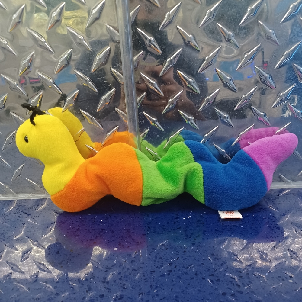✓TY Beanie Baby Inch the Inchworm Retired colorful RARE fairycore - Picture 4 of 10